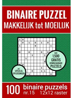 Brave New Books Kerst Cadeau - Binaire Puzzel - Makkelijk Tot Moeilijk - Puzzelboek Met 100 Binairo's - Nr.15 - Puzzelboeken & Meer