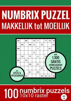 Brave New Books Kerstcadeau: Puzzelboek Met 100 Numbrix Puzzels - Makkelijk Tot Moeilijk - Nr.14 - Puzzelboeken & Meer