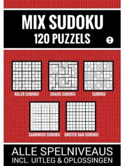 Brave New Books Mix Sudoku - 120 Puzzels - Alle Spelniveaus, Incl. Uitleg En Oplossingen - Sudoku Puzzelboeken