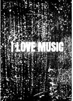 Brave New Books Notenschrift- Notenbalken- I love music (A5) Allets comfort