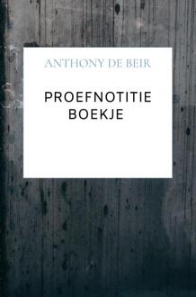 Brave New Books Proefnotitie Boekje - Anthony De Beir