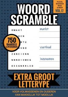 Brave New Books Puzzelwoordenboek & Meer Vol. 17 - Woord Scramble Voor Volwassenen En Ouderen - Extra Groot - Puzzelwoordenboek & Meer