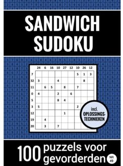 Brave New Books Sandwich Sudoku - 100 Puzzels Voor Gevorderden - Incl. Oplossingstechnieken - Nr. 49 - Sudoku Puzzelboeken