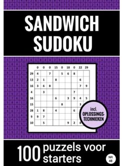 Brave New Books Sandwich Sudoku - 100 Puzzels Voor Starters - Inclusief Oplossingstechnieken - Nr. 48 - Sudoku Puzzelboeken
