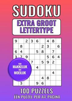 Brave New Books Sudoku Extra Groot Lettertype - Van Makkelijk Tot Moeilijk - 100 Puzzels - Eén Puzzel Per A4-Pagina - Groot Lettertype Boeken