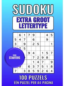 Brave New Books Sudoku Extra Groot Lettertype - Voor Starters - 100 Puzzels - Eén Puzzel Per A4-Pagina - Groot Lettertype Boeken