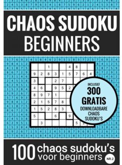 Brave New Books Sudoku Makkelijk: Chaos Sudoku - Nr. 2 - Puzzelboek Met 100 Makkelijke Puzzels Voor - Sudoku Puzzelboeken