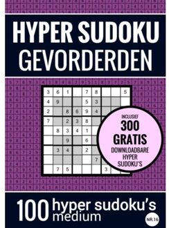 Brave New Books Sudoku Medium: Hyper Sudoku - Nr. 16 - Puzzelboek Met 100 Medium Puzzels Voor Volwassenen En Ouderen - Sudoku Puzzelboeken