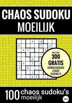 Brave New Books Sudoku Moeilijk: Chaos Sudoku - Nr. 4 - Puzzelboek Met 100 Moeilijke Puzzels Voor Volwassenen En - Sudoku Puzzelboeken