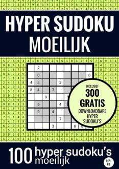 Brave New Books Sudoku Moeilijk: Hyper Sudoku - Nr. 18 - Puzzelboek Met 100 Moeilijke Puzzels Voor - Sudoku Puzzelboeken