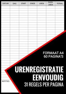 Brave New Books Uren Registratie Eenvoudig - Urenregistratie Boekje Voor Personeel, Medewerkers, Werknemers, - Urenregistratie Boekjes