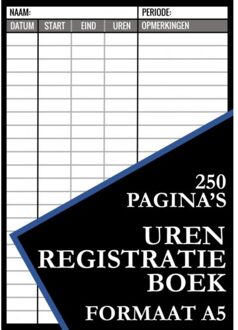 Brave New Books Urenregistratie Boekje - Zzp, Freelancer, Personeel, Medewerkers, Werknemers - Urenregistratie Boekjes