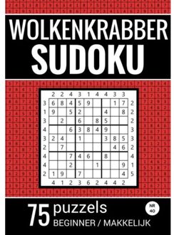 Brave New Books Wolkenkrabber Sudoku - Nr. 40 - 75 Puzzels - Beginner / Makkelijk - Sudoku Puzzelboeken