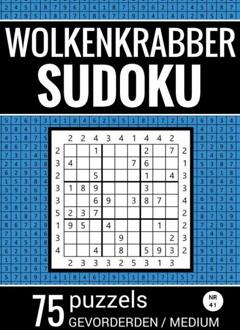 Brave New Books Wolkenkrabber Sudoku - Nr. 41 - 75 Puzzels - Gevorderden / Medium - Sudoku Puzzelboeken