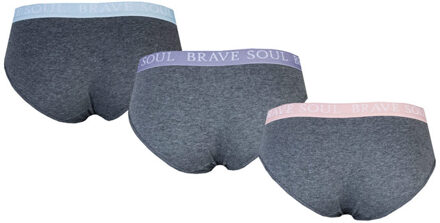 Brave Soul slip voor dames, set van 3, verschillende kleuren Veelkleurig - EU 40 / UK 12