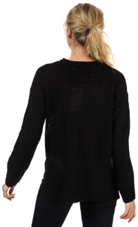 Brave Soul trui met ronde hals voor dames, zwart