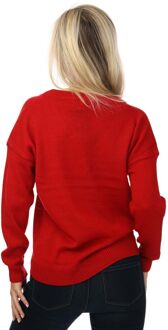 Brave Soul trui met V-hals voor dames, rood - EU 44 / UK 16