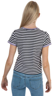 Brave Soul Zwart gestreept Brave Soul-T-shirt voor dames - maat EU 42 / UK 14