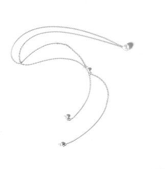 Bravekiss Kwastje Parel Liefde Hanger Ketting Terug Ketting Bruiloft Ketting Mode-sieraden Accessoires Voor Vrouwen BPN1333 zilver