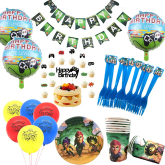 Brawls Stars Birthday Party Supplies DIY Ballons Decoration Disposable Tableware Anime Game Figure Festive Party Decor Kid Gift