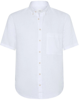 Brax Heren Linnen Overhemd Style DAN Brax , White , Heren - 3XL