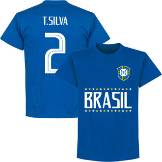 Brazilië T. Silva 2 Team T-Shirt - Blauw