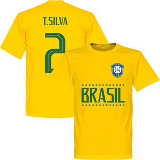 Brazilië T. Silva 2 Team T-Shirt - Geel