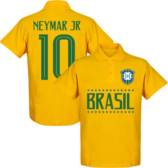 Brazilië Team Neymar 10 Polo Shirt - Geel - XXL