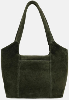 Brazos shopper M suede olijfgroen