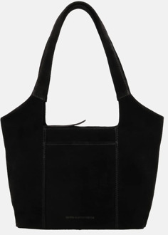 Brazos shopper M suede zwart