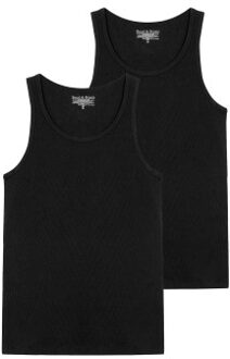 Bread and Boxers Ribbed Tank Top 2 stuks Zwart,Grijs,Wit - X-Small,Small,Medium,Large,X-Large,XX-Large