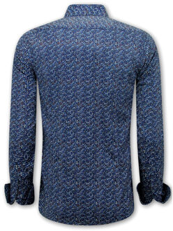 Bread & Buttons Lange mouw slim fit Blauw - XS