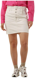 Break Mini Skirt - Garment Dye Colours Scotch & Soda , White , Dames - M,S,Xs