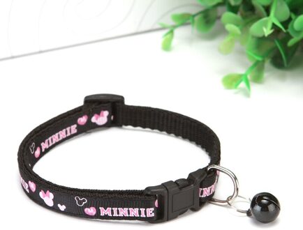 Breakaway Kat Halsband Nekkoord Nylon Kitten Puppy Pet Met Kleurrijke Bell Puppy Pet Leash Accessoires zwart