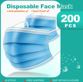 Breathable Disposable Medical Mask Face Non Wove 3 Layer Filter Surgical Mouth Mask Anti-Dust Earloops Masks