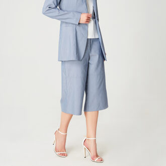 Brede capri -broek Hemelsblauw - S