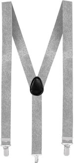 Brede lurex zilveren bretels - carnaval - glitters - verstelbaar - volwassenen