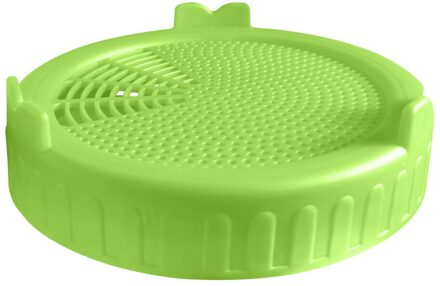 Brede Mond Plastic Zaad Kiemen Deksels Mesh Screen Zeef Filter Voor Ronde Brede Mond Mason Inblikken Pot groen
