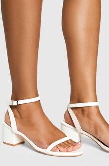 Brede Pasvorm, Lage Blok, Bijna Onmerkbare Hakken, White - 39