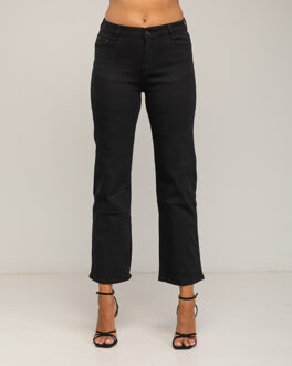Brede pijpen basic jeans Zwart - XS