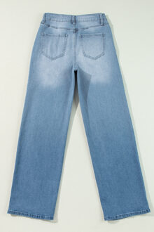 Brede Pijpen Jeans Relaxed Fit Lichtblauw