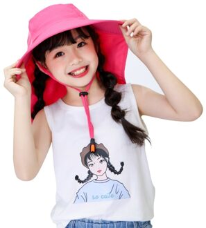 Brede Rand Kinderen Strand Hoed Zon Kinderen Emmer Cap Zomer Meisjes Jongens Travel Outdoor Leuke Casual Anti-Uv Hoeden MR