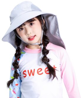 Brede Rand Kinderen Strand Hoed Zon Kinderen Emmer Cap Zomer Meisjes Jongens Travel Outdoor Leuke Casual Anti-Uv Hoeden QH