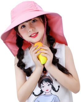 Brede Rand Kinderen Strand Hoed Zon Kinderen Emmer Cap Zomer Meisjes Jongens Travel Outdoor Leuke Casual Anti-Uv Hoeden