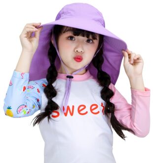Brede Rand Kinderen Strand Hoed Zon Kinderen Emmer Cap Zomer Meisjes Jongens Travel Outdoor Leuke Casual Anti-Uv Hoeden