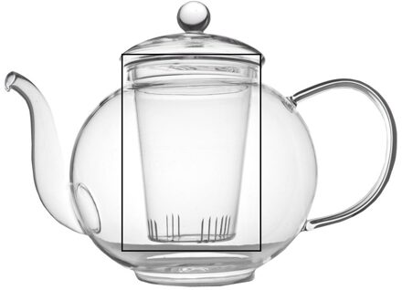 Bredemeijer Filter voor Theepot Verona 1,5 L enkelwandig glas