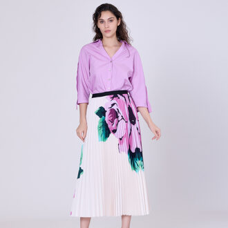 Breed schouderbanden shirt - maat M Lila