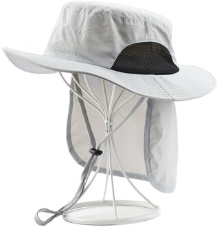 Breedgerande Zonnehoed Voor Mannen En Vrouwen In De Zomer Polyester Sneldrogende Hoed Berg Vissen Emmer Hoeden met Nek Guard LGY