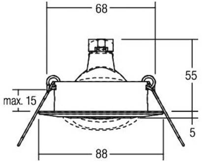 Breena-R inbouw GX5.3 rond chroom mat mat chroom