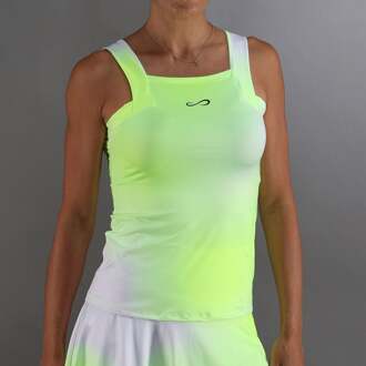 Breeze Tanktop Dames-Neongeel,Wit - S